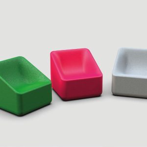 Butaca de exterior fabricada con caucho reciclado