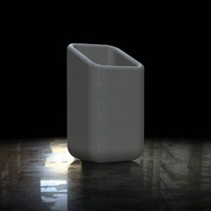 Jardinera exterior fabricada con caucho reciclado